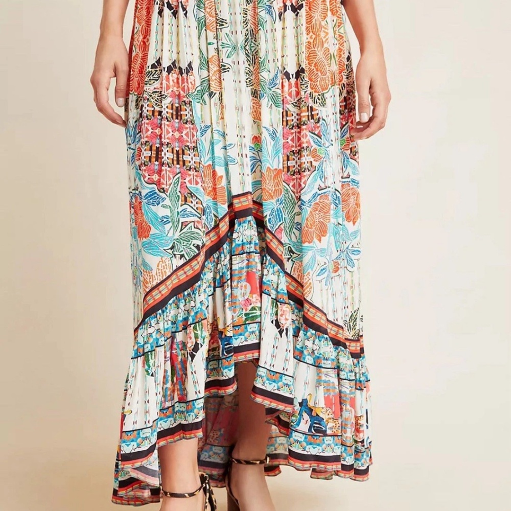Anthropologie Bhanuni By Jyoti Olivia  floral maxi skirt Sz 14